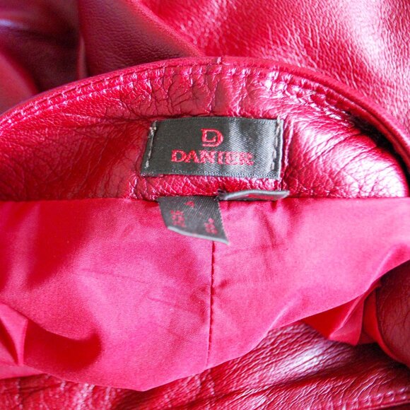 Juicy-Red Danier Leather Pants - Picture 6 of 6